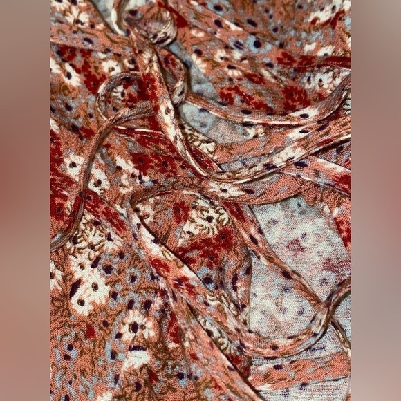 Free People All My Love Pink Multi Floral Print Wrap Slip Dress Sz XS NWT Boho - Picture 8 of 10